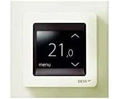 Devi elektroninis termostatas DEVIreg Touch 230V 16A 5-35 ° C IP21 sniegas (140F1071)