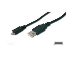 Assmann Electronic ASSMANN Micro USB 2.0 jungties laidas 1,8m