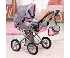 Bayer Design Bayer - Dolls Pram - City Star - Pilkas &amp; Rožinė (13666AA)