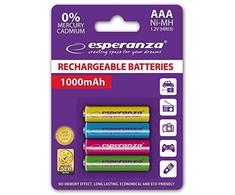 Esperanza EZA107 Įkraunama baterija Ni-MH AAA 1000MAH x4