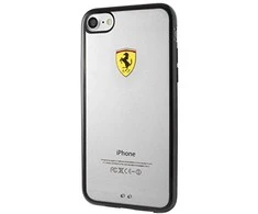 Ferrari kietas dėklas FEHCP7BK Apple iPhone 7/8/SE2020 / SE 2022 juodos spalvos/skaidrus Racing Shield