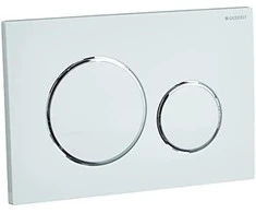 WC klavišas Geberit, Sigma 20, baltas-blizgus chromas-baltas