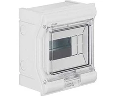 Hager Polo VE106SN Modulinis skirstomasis skydas 1x6, montuojamas ant paviršiaus, atsparus UV spinduliams IP65 Vector VE106SN