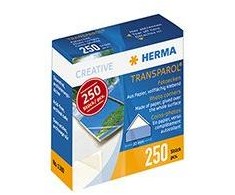 HERMA „Transparol“ nuotraukų kampelių dozatorius, 250 vnt., permatomas - 250 vnt.