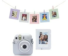 Nuotraukų rėmelis Fujifilm instax mini 12 priedų rinkinys (DĖKLAS, ALBUMAS, RĖMELIAI SU SEGTUKAIS); CLAY Baltas