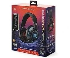 JBL Quantum 910 belaidės žaidimų ausinės, Juodos spalvos