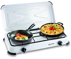 Kemper Enamelled Stove With Lid Power 2.6 kW Number of burners/cooking zones 2, Inox, Gas