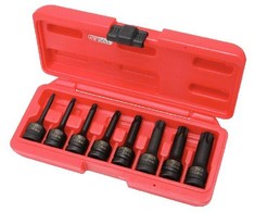 Smūginių galvučių komplektas ½" Torx T30-T80 8 vnt., KS Tools