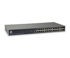 Šakotuvas Level One jungiklis LevelOne 26-Port L3 Lite (55113003)