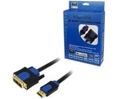 Kabelis LogiLink HDMI - DVI- D 1,8m mėlyna (CHB3102)