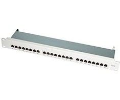 LOGILINK NP0040A LOGILINK – 19" pachpanelis, 6 kategorijos, 24 prievadų, ekranuotas STP, pilkas