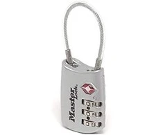 Master Lock Pagrindinis užraktas, kombinuotas bagažo užraktas, spalvų asorti TSA 4688EURD