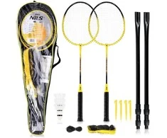 Nils Extreme Badmintono rinkinys Nils NRZ262, aliuminis, 2 raketės, 3 badmintono plunksniukai, tinklas 600 x 60 cm, dėklas