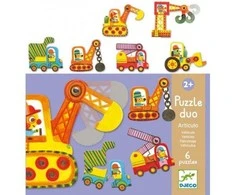 Djeco Dviejų dalių dėlionės - Automobiliai (12 vnt.) ( DJ08170 )