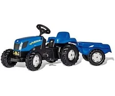 „Rolly Toys RollyKid New Holland“ pedalai su priekaba
