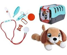 Dickie Toys Simba - pliušinis šuo su veterinariniu krepšiu (105541003)