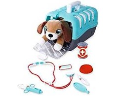 Dickie Toys Simba – pliušinis šuo su veterinariniu krepšiu (105541003)