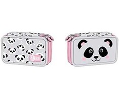 ST.RIGHT Pieštukas Case with Equipment Double Pencils Markers Pilkas Panda PC04 5326 Krepšys su įrangos dvigubai pieštukai žymekliai Pilka Panda PC04 5326
