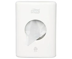 Higieninių paketų maišelių dozatorius TORK B5, 100 x 36 x 140 mm (566000), baltos spalvos