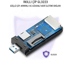 UGREEN USB Adapteris 4 in1 card reader SD + Micro SD (sidabrinis)