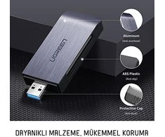 UGREEN USB Adapteris 4 in1 card reader SD + Micro SD (sidabrinis)