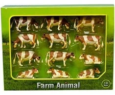 Hipo Farma Figūrėlė Hipo Cow ruda ir balta 12 vnt