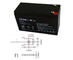 Švino akumuliatorius VIPOW 12V 7.0Ah