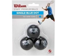 Skvošo kamuoliukai Staff Wilson greitieji/2vnt. juodi