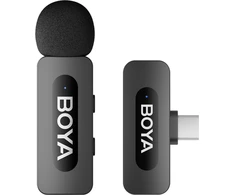 BOYA BY-V10 V2.0 belaidis mikrofonas 2.4GHz - Juodas