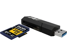 „Delkin“ kortelių skaitytuvas SD ir „MicroSD A2“ (USB 3.1)