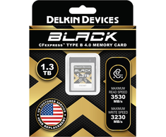 Atminties kortelė Delkin Juoda CFexpress 1.3 TB kortelė (DCFX4B13T)