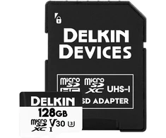 Atminties kortelė „Delkin Trail Cam Hyperspeed Micro SDXC“ 128 GB 10 klasės UHS-I/U3 V30 (DDMSDAHS128GB) kortelė