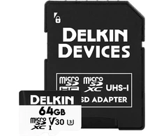 Atminties kortelė „Delkin Trail Cam Hyperspeed Micro SDXC“ 64 GB, 10 klasės UHS-I/U3 V30 (DDMSDAHS64GB) kortelė
