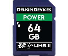 Atminties kortelė Delkin SDXC Power 2000X UHS-II U3 (V90) R300/W250 64GB