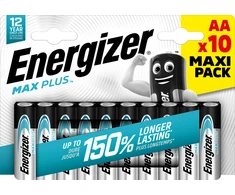 BATTERIES ENERGIZER MAXPLUS AA 10PCE