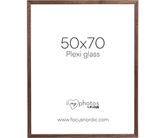 Nuotraukų rėmelis Focus Soul riešutmedžio fanera 50X70 Plexi