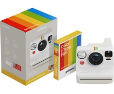 Polaroid Now Gen 3 Pebble Baltas rinkinys su spalvota plėvele (8 nuotraukos)