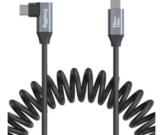 SmallRig 4792 USB-C Straight to USB-C Angled Coiled Data Cable