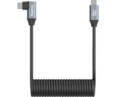 SmallRig 4792 USB-C Straight to USB-C Angled Coiled Data Cable