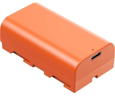 Oranžinis SmallRig 4971 NP-F550 USB-C Rechargeable Camera Baterija Oranžinis