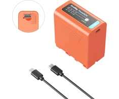 Oranžinis SmallRig 4972 NP-F970 USB-C Rechargeable Camera Baterija Oranžinis