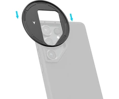 „SmallRig 5185 FilMov 67 mm“ magnetinis filtro adapteris, skirtas „Samsung S25 Ultra“.