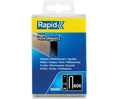 Kabės 606/12 3600vnt. 6,0x1,1mm, juodos, plastikinė pakuotė, Rapid
