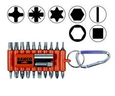 Antgalių rinkinys PH+PZ+TORX+SL+2 laikikliai, 22vnt. su karabinu lanksčiojo plastiko dėkle, Bahco