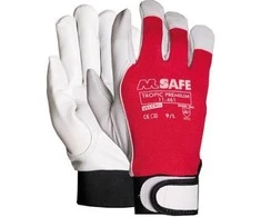 Oxxa Apsauginės pirštinės M-Safe Tropic Premium, 11 dydis, ožkos oda, Velcro užsegimas.