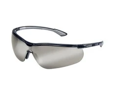Apsauginiai akiniai Uvex Sportstyle, pilka linzė, nerasojantys iš vidaus, Silvermirror padengimas, juodos/pilkos kojelės
