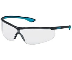Apsauginiai akiniai Uvex Sportstyle skaidria linze, supravision extreme (nesibraižantys ir nerasojantys) padengimas, juodos/mėlynos kojelės. Supakuota mažmeninėje kartoninėje dėžutėje 1 vnt