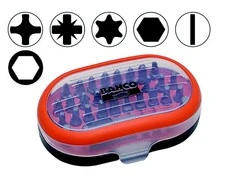 Bahco Antgalių rinkinys 31 vnt (PH+PZ+TORX+SL+HEX) su plonu, magnetiniu sukimo laikikliu