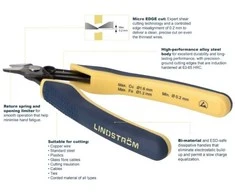 Bahco Šoninio kirpimo replės 0.2-1.6mm Lindström EDGE