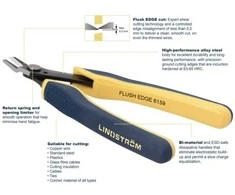 Bahco Šoninio kirpimo replės 0.2-1.6mm Lindström EDGE Flush Edge, smailėjančios